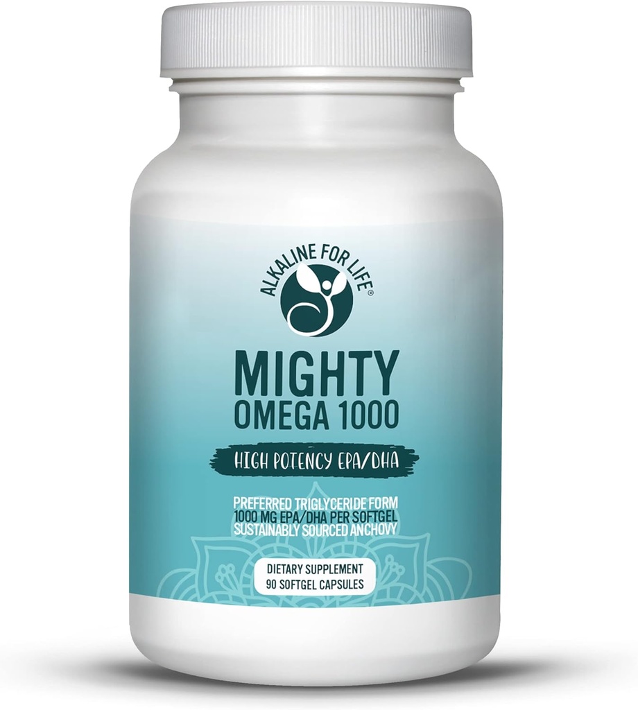 Mægtige Omega 1000 Potent Omega 3 Supplement 1000 MG EPA DHA Per kapsel Høj dosis Omega 3 Fish Oil South Pacific Anchovy Sourced - Triglycerid Omega 3 Fedtsyrer Supplement