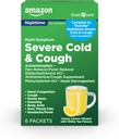 Basic Care Nighttime Svær kold, influenza og hoste suppressant medicin pulver, smerte Reliever / Fever Reducer, Nasal Decongestant, Antihistamin, Honning Lemon Infunderet med hvide te flavors, 6 Greve