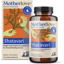 Motherlove Shatavari (120 Liquid caps) Amning supplement til støtte Breast Milk Supply under menstruation - Non-GMO, Økologiske urter, Vegan, Kosher