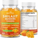 Shilajit Gummies 1000mg Sugar Free - Shilajit Supplement for mænd og kvinder - Høj i 85 + Trace Minerals & Fulvic Acid - Energy, Brain, Immunity - 60 Gummies