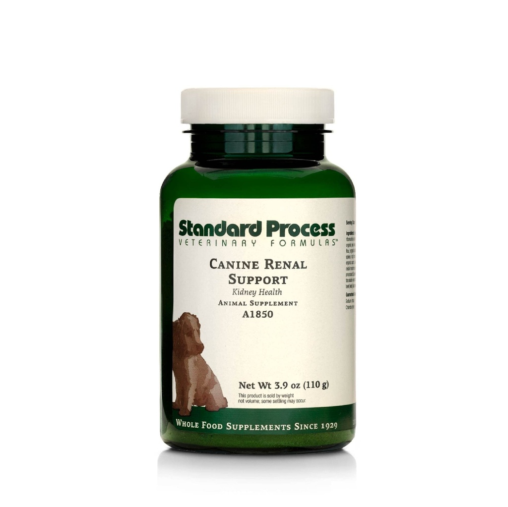 Standard Process Canine Renal Support - Hund supplement til Nyre, Lever og hjerte sundhed - Animal supplement til din hunds sundhed - 3,9 oz (70 Servering)
