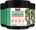 FORCE FACTOR Smarter Green Superfoods + Energy Powder to Boost Energy & Support Fordøjelse, Gut Health, Bloating, Green Powder med fordøjelsesenzymer, Probiotika & Prebiotika, Lemon Lime, 90 Serveringer