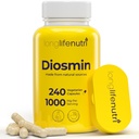 Diosmin 1000mg Advanced Formel - 240 kapsler til cirkulære sundhedsstøtte, 4-måned Supply, Non- GMO, Lavet i USA - Dagligt Wellness supplement
