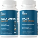 Dr. Tobias Vegan Omega 3 Algae Oil og Colon 14 dages rengøring for forbedret fordøjelse, Gut & immunforsvar, og samlet sundhed