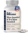 ZnS Myo- Inositol & D- Chiro Inositol Supplement Note 124; Hormonal Balance & Menstrual Cycle Support Note 124; 40: 1 Ideel Ratio