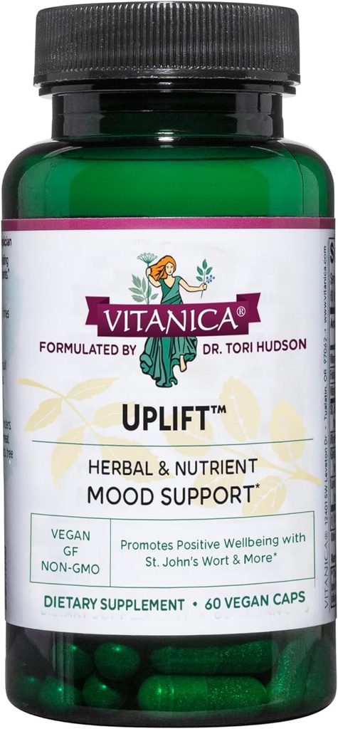 Vitanica Uplift, Mood and Emotional Support, Vegan, 60 Kapsler