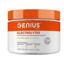 Genius Electrolytes Powder Drink Mix, Orange Fizz, 30 Servering - Natural Hydration Booster & Endurance Supplement med kalium, Magnesium & Zink - Sukker fri & ingen kunstige sødestoffer eller farvestoffer
