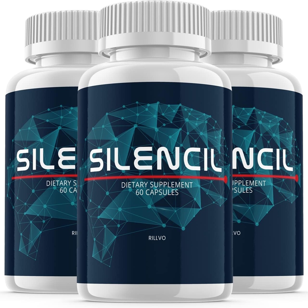 (3 Pack) Silencil Advanced Supplement piller til Tinnitus, Support Øre Health Kapsler (180 Kapsler)