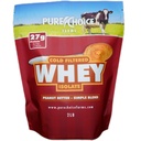 Pure Choice Peanut Butter Whey Isolate Protein Powder, 28g Protein & Low Fat, Best Cold Filtreret & Ikke denatureret Whey, Ingen Fillers eller Kunstige Sødemidler (Peanut Butter, 12 oz)