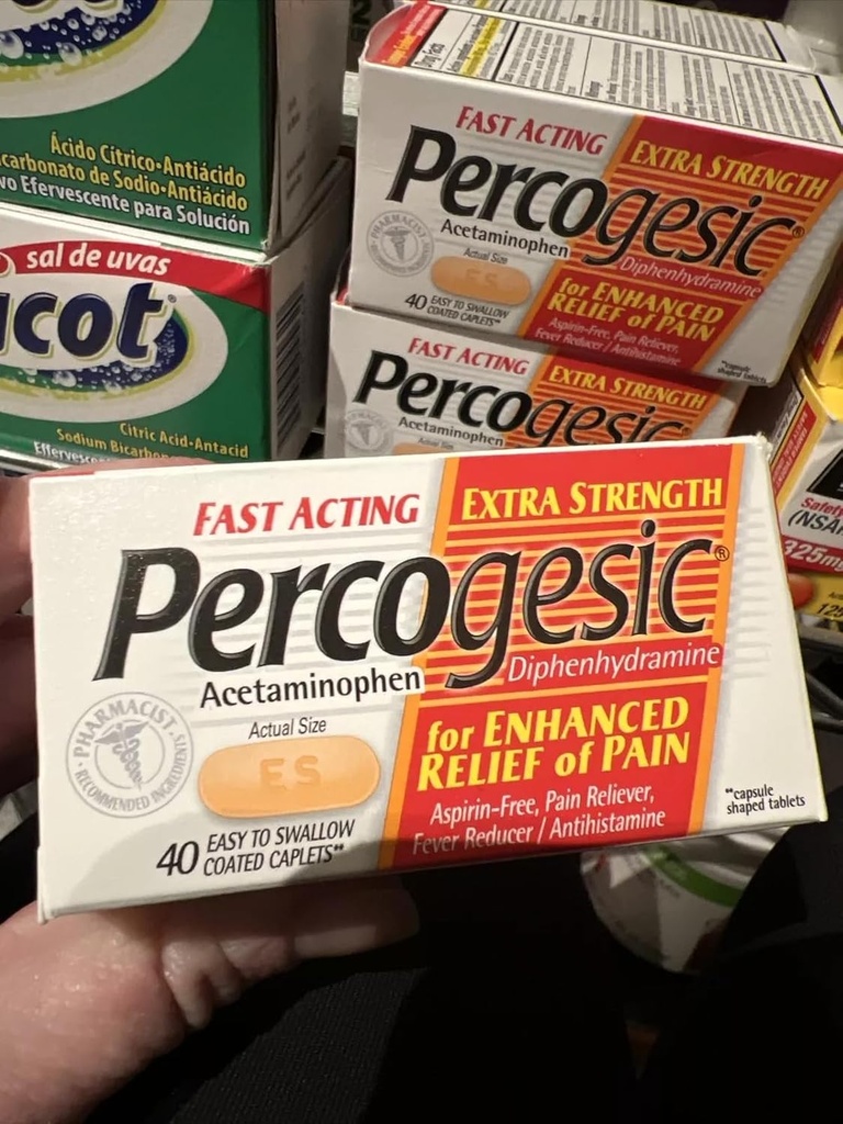 Percogesic Percogesic Fast Actioning Extra Strength Pain Relief Caplets - 40 Ea (pakning med 5)