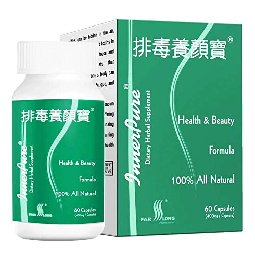 FAR LONG InnerPure ® med 6 HERBSSupport Sunde tarmbevægelser og forbedre fordøjelsen Wellness. Fremme Regularitet, Nurture Gut Sundhed, og opnå fordøjelsesmæssig balance, 60 kapsler