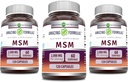 Amazing Formulas MSM (Methylsulfonylmethan) Supplementér 124; 2000 Mg Per Serving Budding 124; Kapsler 124; Non- GMO Buddy 124; Gluten Free Buddy 124; Lavet i USA (3 Pack, 120 Tæl)