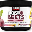 FORCE FACTOR Total Beets Beet Root Powder med energi, NO3-T ® Nitrater til støtte cirkulation, blodtryk, blodgennemstrømning, og Stamina - Plus Green Tea Extract. En superfood supplement, 30 Servere