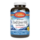 Carlson - Cod Lever Oil Gems, Low Vitamin A, 230 mg Omega- 3s, Norwegian, Wild Fanget, Sustainable Sourced, 150 Softgels