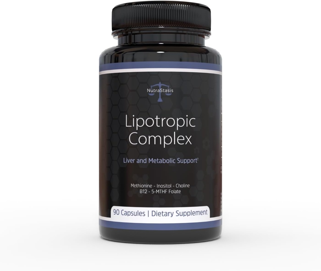 Lipotropic Complex MIC B12 - Metyleret B12, B9, Inositol cholinmethionin - Leverstøtte & Detox, Metabolisme Support, Vægttab, Hormonbalance