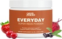 GenoPalate Everyday Super Red, Antioxidant Superfood Blend med Beet Root, Tranebær, Hibiscus, Acai & Probiotika, Energiserende Polyphenoler til hjerte, hjerne & fordøjelsessygdomme, Vegan, 30 Servere