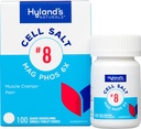 Hyland 's No. 8 Cell Salt Mag Phos 6X, PMS Relief, Natural Homøopatisk Relief af menstruationssmerter og muskelkramper Symptomer, Muskelrelakser, Quick Opløsning Tablets, 100 Greve