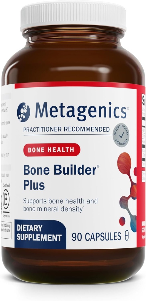 Metagenics Bone Builder Plus - MCHC Supplement for ben sundhed * - Høj- Absorption Formel med calcium, Phosphorus & 2000 IE D-vitamin - Non- GMO & Gluten- fri - 90 kapsler