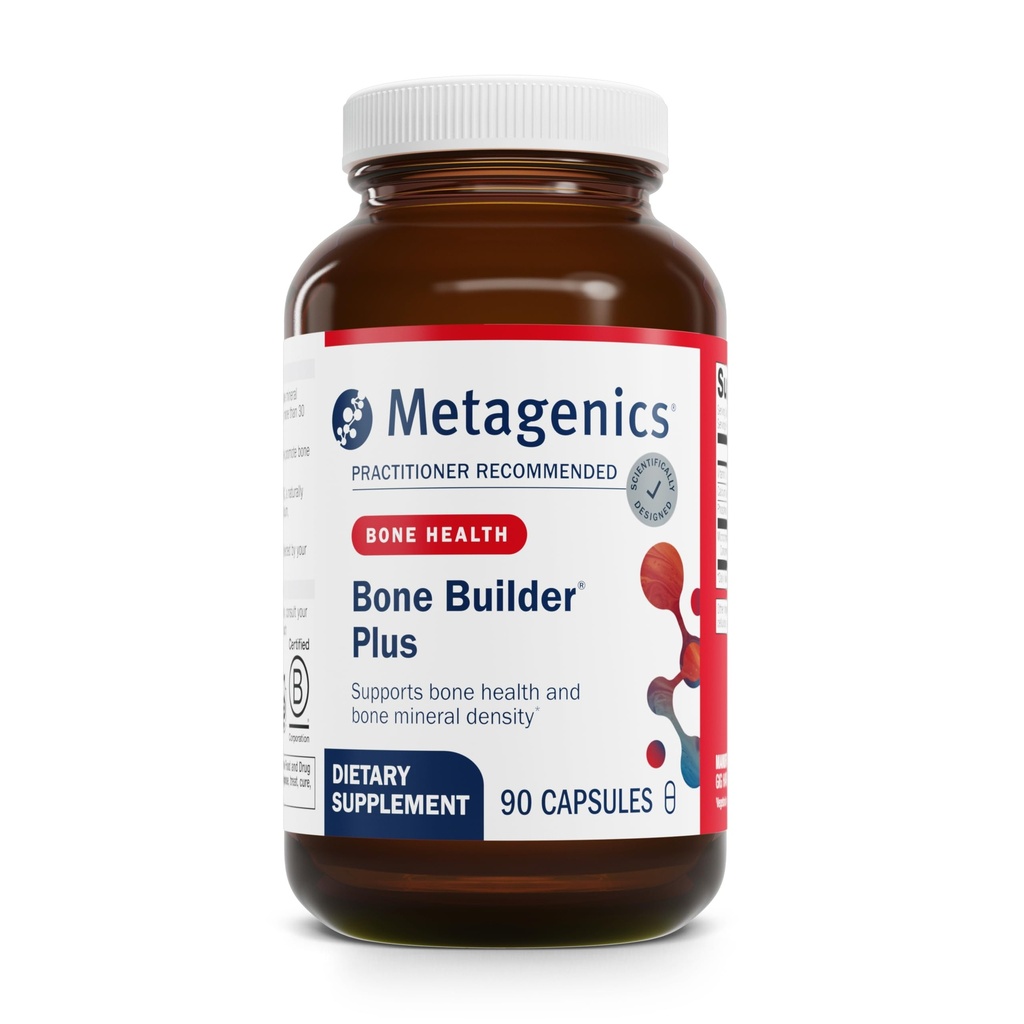 Metagenics Bone Builder Plus - MCHC Supplement for ben sundhed * - Høj- Absorption Formel med calcium, Phosphorus & 2000 IE D-vitamin - Non- GMO & Gluten- fri - 90 kapsler
