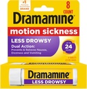 Dramamin Motion Sygdom Mindre Drowsy, Rejse Hætteglas, Multikolor, 8 Greve