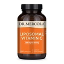 Dr. Mercola Liposomal C-vitamin - hjerne, hjerte, øje og immunforsvar - giver 1.000 mg biotilgængelig C-vitamin - non-GMO, glutenfri & soy- fri - 180 kapsler (90 Servere)