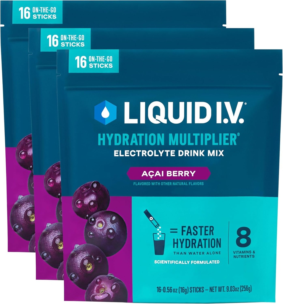 Flydende I.V. ® Hydration Multiplier - Acai Berry Name 124; Elektrolyte Powder Drink Mix