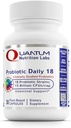 Quantum Nutrition Labs Probiotic Daily 18 - Probiotika til fordøjelse, Probiotika til kvinder og mænd med Lactobacillus Acidophilus, Reuteri til sund Gut Microbiome - 30 Vegetariske kapsler