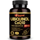 Ubiquinol CoQ10 400mg Softgel med vitamin E & Omega-3, Max- Absorption Coenzym Q10, kraftfuld antioxidant, understøtter hjertesundhed & energiproduktion, 120 Greve, Non- GMO