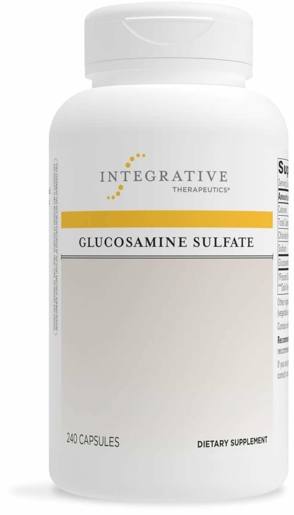 Integrativ terapi Glucosamine Sulfate - Cartiage Support * - Bygning blok af Cartiage - Gluten- Free & Dairy- Free - 240 Kapsler (80 Servere)