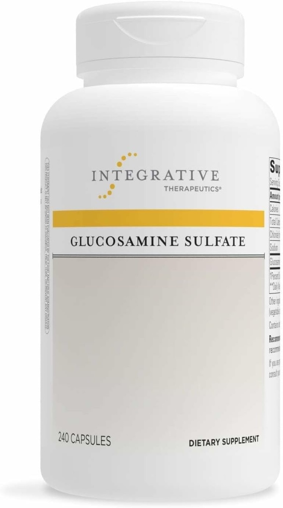 Integrativ terapi Glucosamine Sulfate - Cartiage Support * - Bygning blok af Cartiage - Gluten- Free & Dairy- Free - 240 Kapsler (80 Servere)