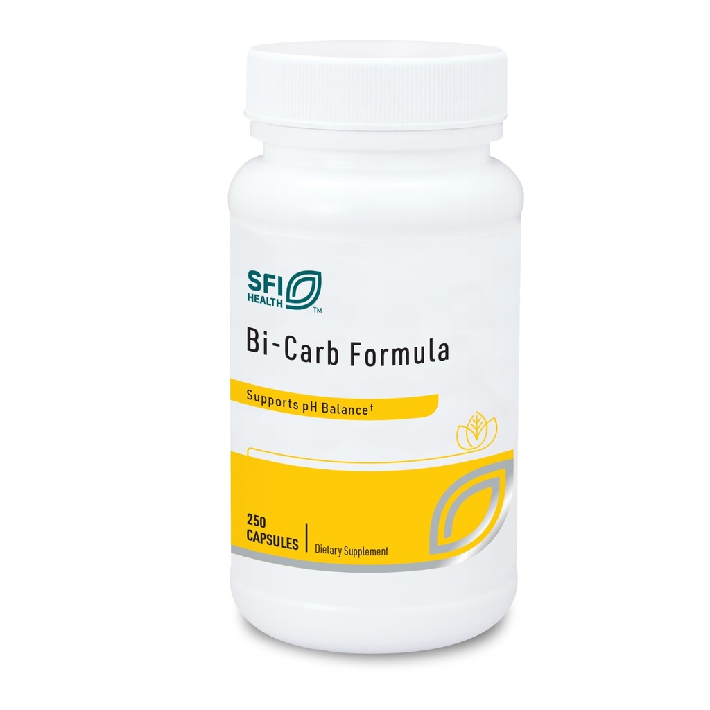 SFI sundhed natrium bicarbonat & kalium bicarbonat supplement - nøglekomponenter hjælpe med at opretholde sund pH (syre / base) Balance - Gastrointestinal støtte - Bi- Carb formel (250 kapsler)