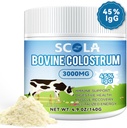 Bovin Colostrum Powder for Immunity Support & Gut Health, Hårvækst, Colostrum Supplement Powder, Gluten Free, 46 Servere (Unflavored)