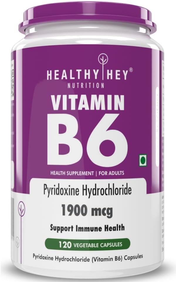Vitamin B6 Pyridoxine -120 Veg. Capsules