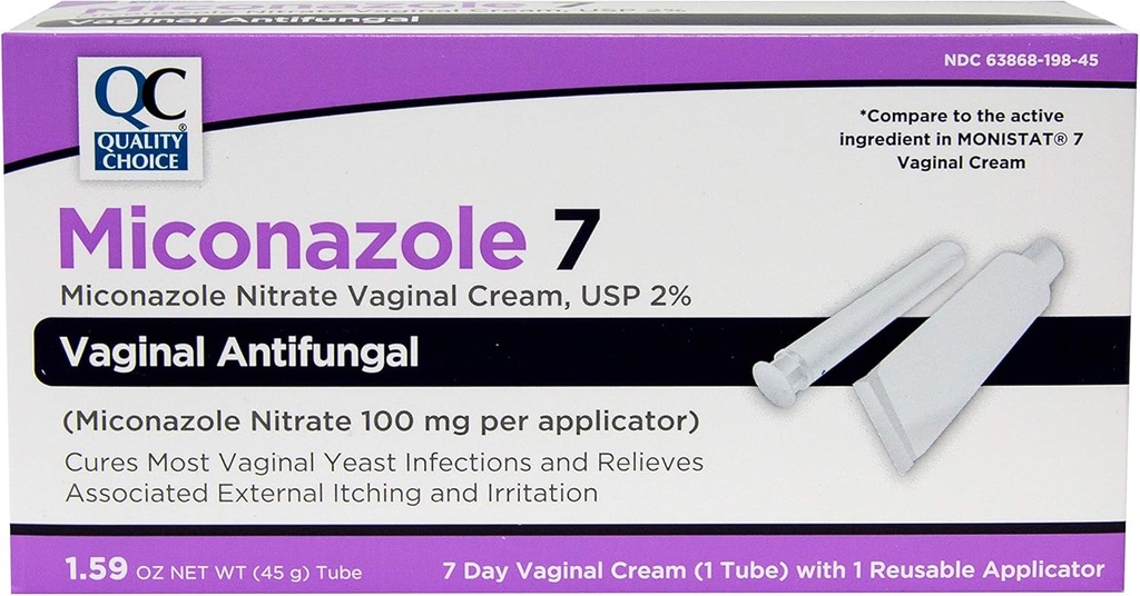 Kvalitetsvalg Miconazol Nitrat 2% 7 Dag Vaginal Antifungal Cream, 1, 59 Ounces (45 g)