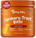 Zeress Paws Cranberry supplement til hunde - Blogen Kontrol for hunde - Urinvejssupport - Cranberry Chews med D-Mannose, B6-vitamin & L-arginin - Immunum & Gut Support - Bacon - 90 Greve