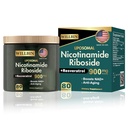 NAD + Supplement - Liposomal Nicotinamid Riboside, Resveratrol, Quercetin høj renhed NAD supplement til Anti- Aging, Energy, Focus - 80 kapsler (40 Servering)
