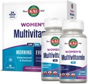 KAL Women's Multivitamin AM/PM, 2-in-1 Multivitamins for Women with Ashwagandha, Silica, Organic Spirulina, and GABA for Cellular Energy, Bone Strength, Immune Support, Vegan, 30 Servings, 120 Tablets