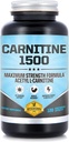 Carnitin 1500 - Acetyl L- Carnitin 1500mg maksimal styrke Carnitin supplement - understøtter energi, hukommelse, fokus og vægttab management - 120 vegetariske kapsler
