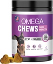 Omega 3 til hunde Hud og Coat supplement til hunde Allergi tygger kløende hud Relief fisk olie tør hud behandling Laks olie supplement 200 tabletter