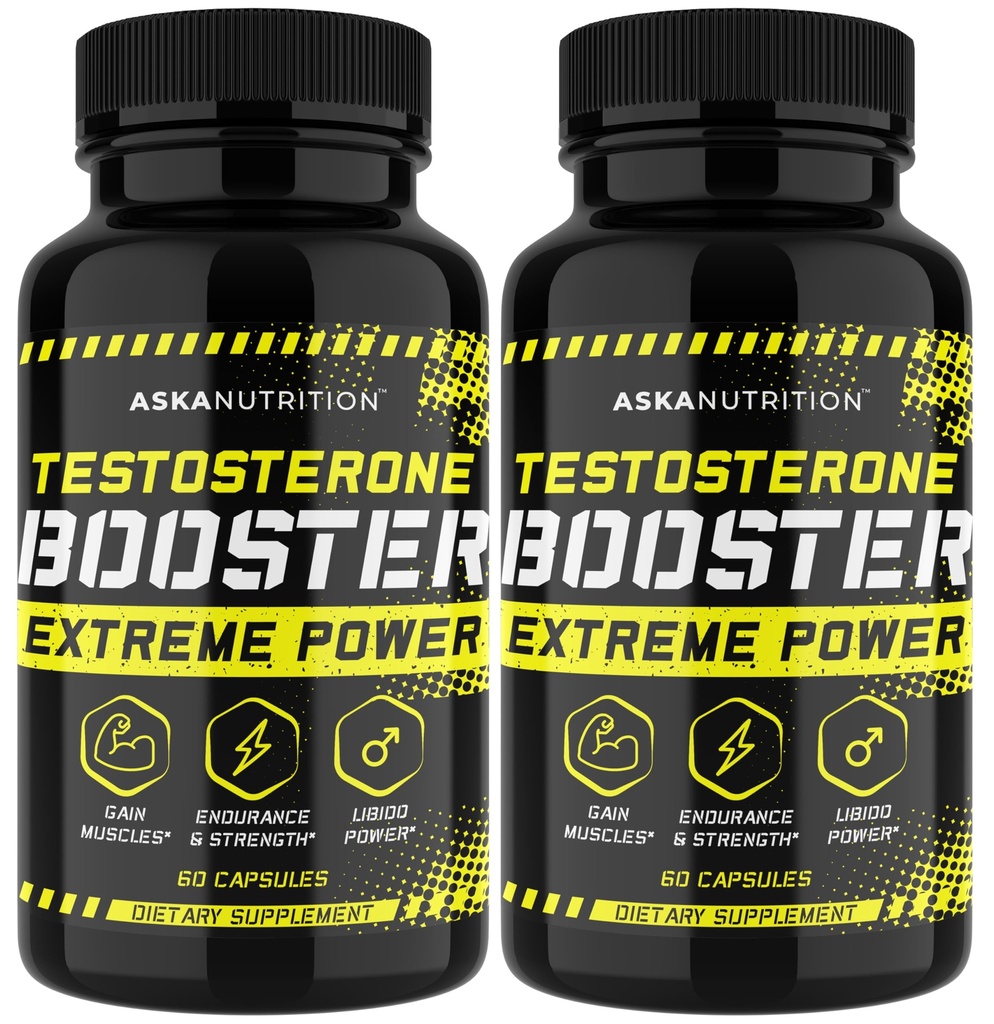 Testosteron Booster for mænd - Male Enhancing tillæg med Horny Geat Weed & Tongkat Ali - Muscle Builder udvidelsen piller - Natural Test Booster øget lyst, energi, Stamina, Libido (2 PAKNING)