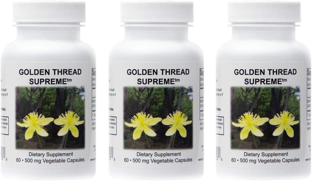 Supreme Nutrition Golden Tråd Supreme, 60 Pure Coptis Chinensis Vegetarian Capsules