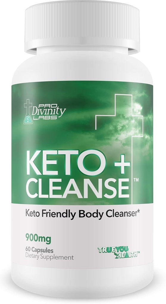 Pro guddommelighed Labs Keto + Cleanse - Premium Keto Friendly Body Cleanser med plante baserede ingredienser til at fremme hele kroppen sundhed - Støtte Reduceret Bloating & Gut Sundhed med yderligere Probiotika