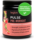 LEGION Pulse Pre Workout - Alle naturlige nitrogenoxid Preworkout Drink til Boost Energy, Kreatin Free, naturligt sødet, Beta Alanine, Citrullin, Alpha GPC (Strawberry Margarita)