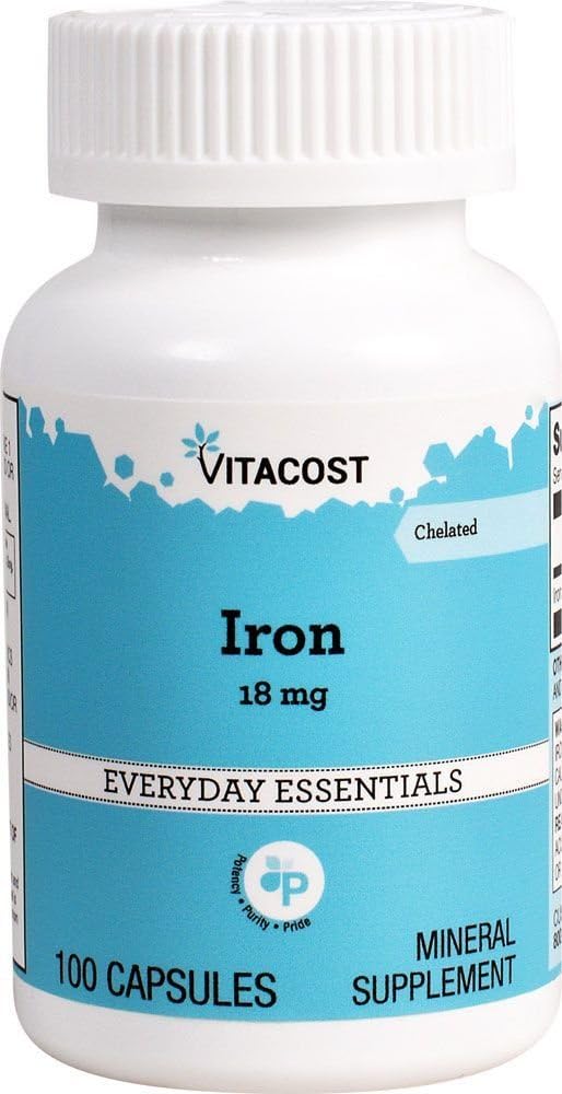 Vitacost Jern - 18 mg - 100 kapsler