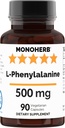 MONOHERB L- Phenylalanin 500 mg per kapsel - 90 Veg kapsler