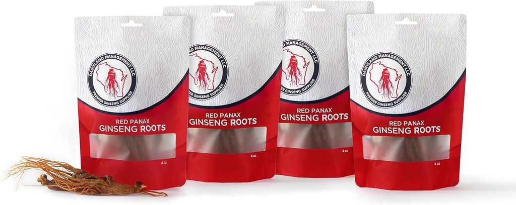 Dairyland Management LLC 16 oz Pack af koreanske Panax Ginseng Root - Autentiske Panax Ginseng - Non-GMO, Gluten Free Ginseng Root - Brug Ginseng i suppe, te, Congee