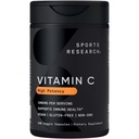 Sports Research High Potency Vitamin C tillæg - Vegan Veggie kapsler til antioxidant Aktivitet & immunforsvar - Non- GMO Verified & Gluten Free - Ascorbic Acid Vitamin C 1000mg, 240 Tæl