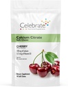 Celebrate Vitamin Bariatric 500 mg Calcium Citrate Soft Chews med 500 IE D3 Vitamin - Essential for Gastric Bypass Patienter & Knoglehelbred - Sukker & Gluten Free, Cherry (90 Chews)