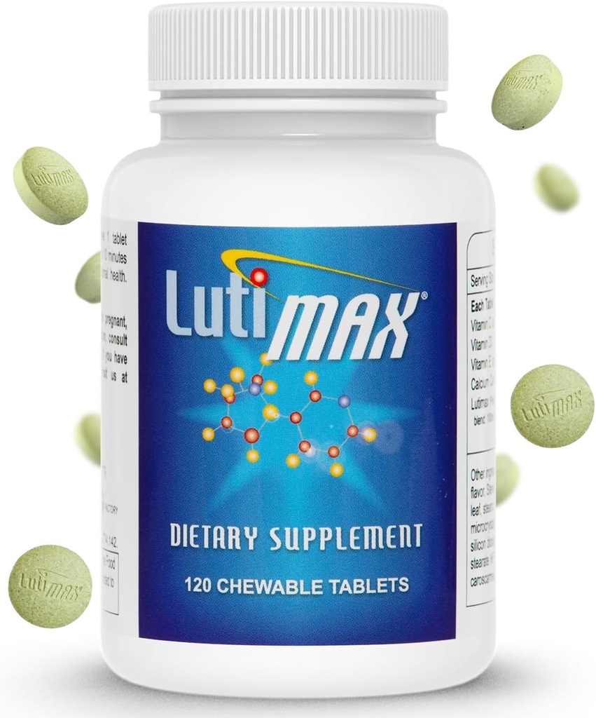 Lutimax Luteolin Complex w / Rutin - Immunsupport Hjernetilskud - Bioflavonoider w / C-vitamin, D & E for fælles, muskel- og kostproblemer - Antioxidanter Supplement w / immunsupport - 120 tabletter