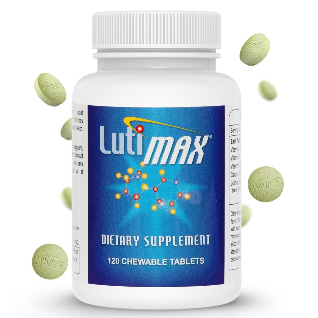 Lutimax Luteolin Complex w / Rutin - Immunsupport Hjernetilskud - Bioflavonoider w / C-vitamin, D & E for fælles, muskel- og kostproblemer - Antioxidanter Supplement w / immunsupport - 120 tabletter
